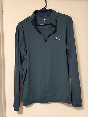 Rhoback Men's Green Quarter-Zip Sweater
